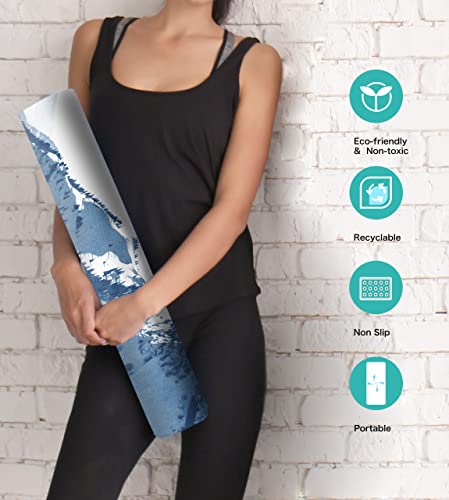 Knsbk Eco Friendly Non Slip Yoga Mat Tpe Workout Mat For Men Women, Thick Workout Mat With Carrying Strap, Fitness Mats For Exercise, Yoga, Fitness, Pilates, Floor Workouts (72" X 24" X 6Mm) #TOP3
