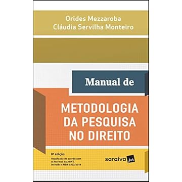 Capa do livro Manual de metodologia da pesquisa no direito - 8ª edição de 2018