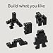 Classic Building Bricks 100 Pieces 2x4 Black, Classic Brick Block Parts and Pieces 3001, Compatible with Lego, Age 6+ Creative Building Block Toys for Kids