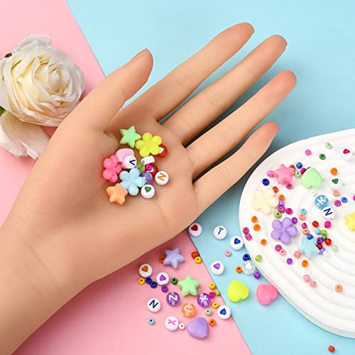BHAGJI Conta de Carta Kit de Grânulos de Argila, Prêmio Kit de Fabricação de Pulseiras, Measly Kit d