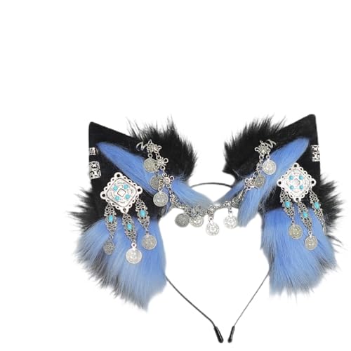 Bandeau oreille de loup pour cosplay et soirées déguisées d'Halloween pour adultes