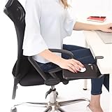 Jincomso 360 Degree rotatable Fixed Mouse pad, Mouse Tray Accessories, Wrist Mouse pad, Computer Hand Support, Black