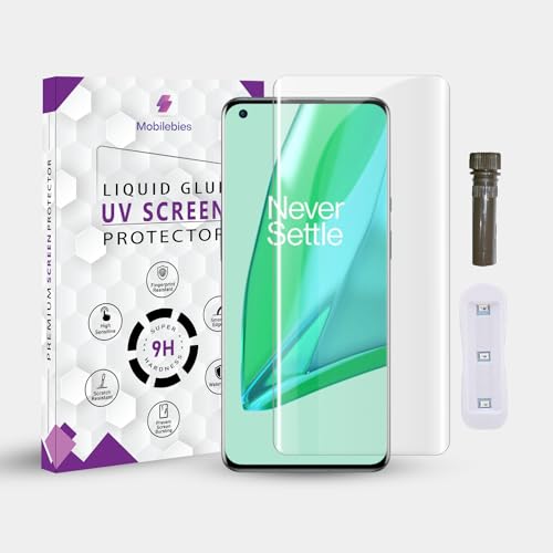 Image of Advanced HD+ UV Tempered Glass Screen Protector For Oneplus 9 Pro / 10 Pro (6.7 Inch, Pack of 1) Full Adhesive UV Curved Screen Guard, Case Friendly with installation kit
