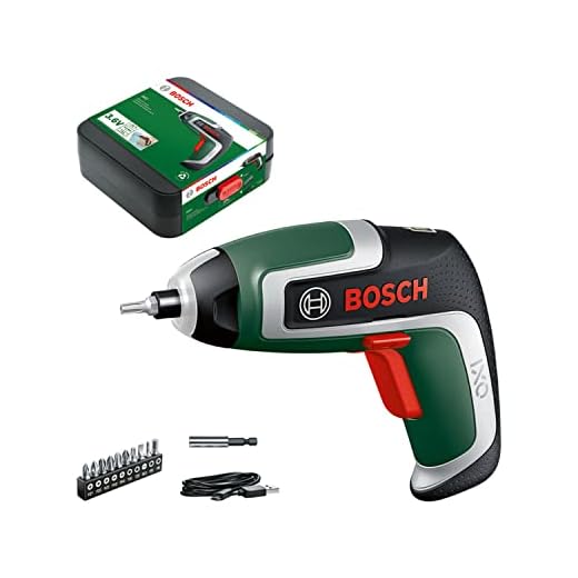 Bosch Akkuschrauber IXO (7. Generation; 3,6V; 2,0Ah; 5,5Nm; mit Mikro-USB-Kabel; kompatibel mit IXO-Collection-Aufsätzen; schraubt bis zu 190 Schrauben; in Aufbewahrungsbox)