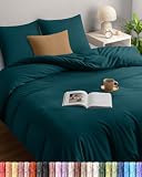 Utopia Bedding Housse de Couette 240 x 260 cm avec 2 Taies d'oreiller 65x65 cm (Sarcelle)  Parure de Lit 240 x 260 cm   Ensembles de Housses de Couette en Microfibre brossée Douce