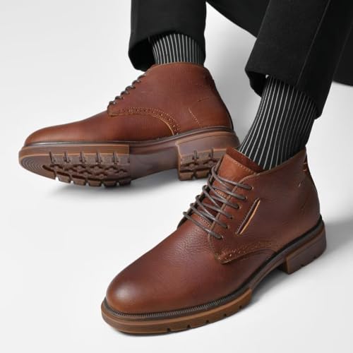 Image of Arkbird Men's Chukka Boots, Leather Ankle Dress Boot Casual Oxfords Lace Up Work Shoes