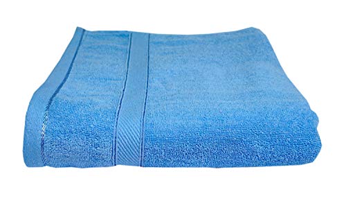 Image of Space Fly Cotton Towels for Bath | 600 GSM Bath Towel | Luxury Towel for Bath | Gym Towels for Men Sweat | Towel for Bath Women | Towel for Bath Large Size Men | Soft Towel (Blue&Pink)