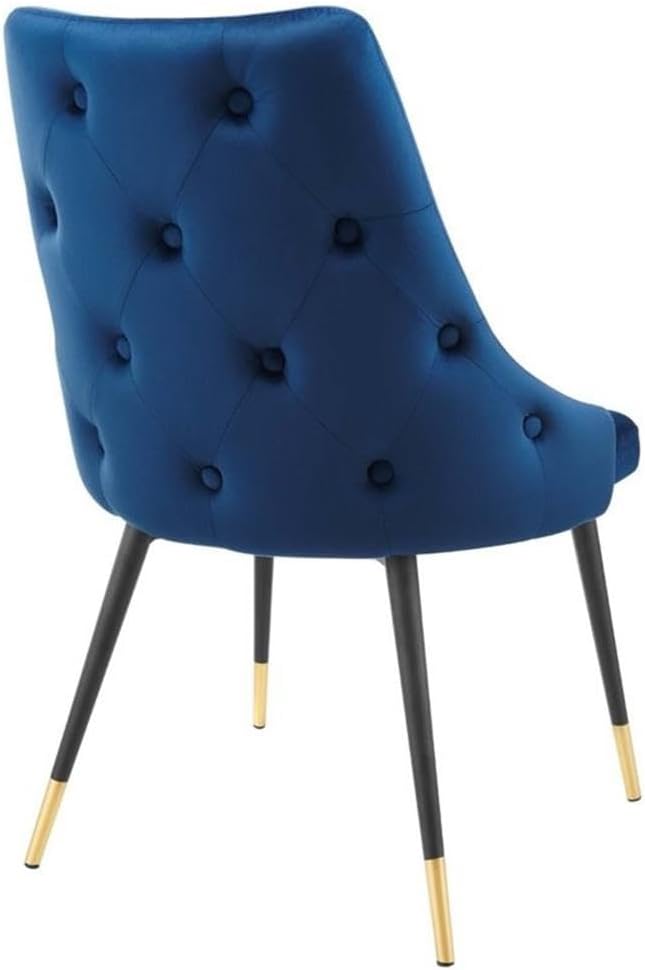 Modway Adorn Tufted Performance Velvet Dining Side Chair, Navy 25D x 22W x 34H Inch