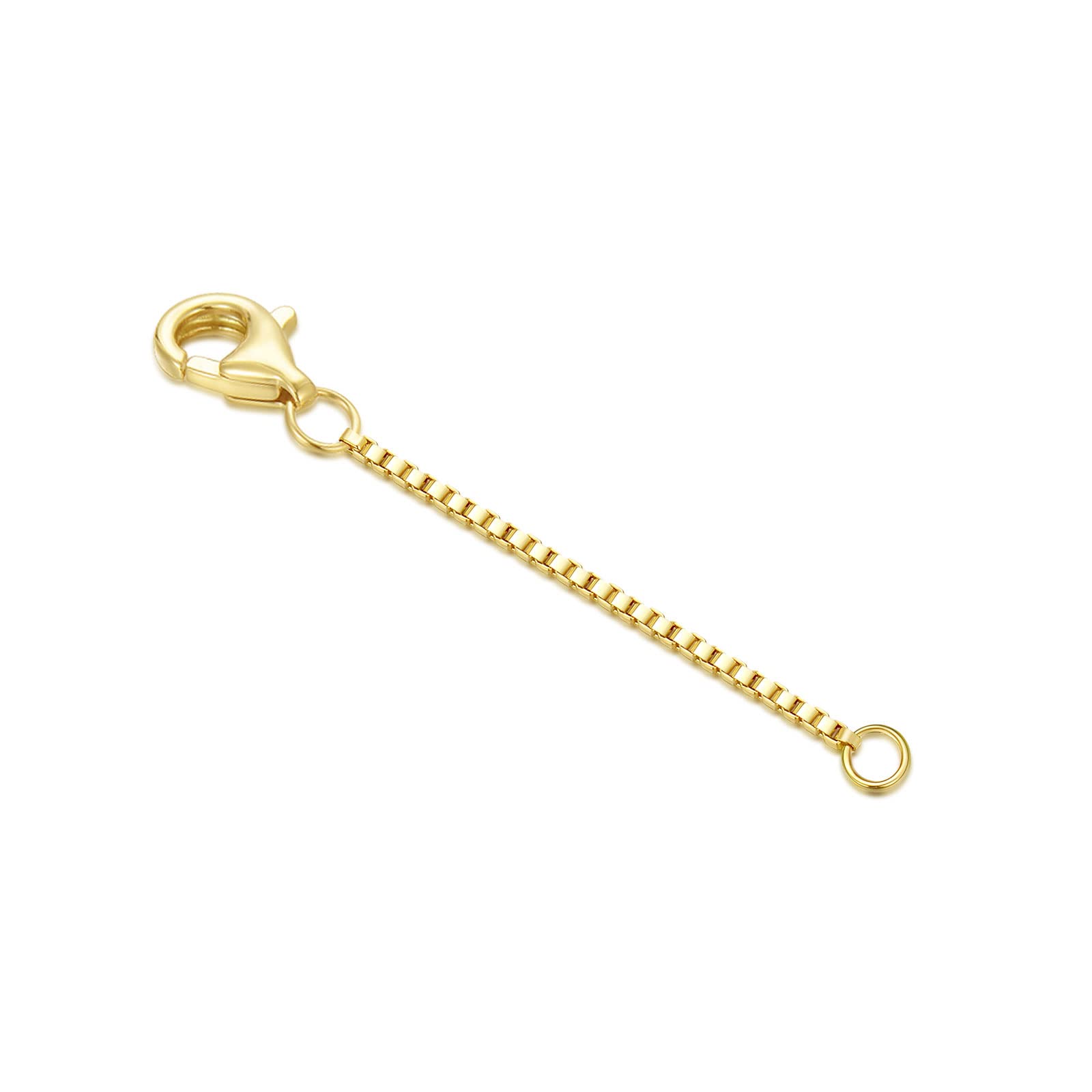 10k 14k Real Gold 1"/1.5"/2"/2.5"/3"/4"/5" Necklace Extender, Necklace Bracelet Extender Chain, Durable Gold Extender Chain, Adjustable Extension Chain for Necklace Bracelet Anklet