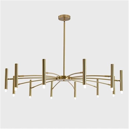 SYAXVOM Modern Black LED Chandelier - Large 24-Light Mid Century Sputnik Pendant Light Contemporary Ceiling Fixtures for Living Room, Dining and Entryway Decor