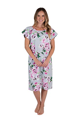 Gownies - Designer Hospital Patient Gown, 100% Cotton, Hospital Stay (Small/Medium, Olivia) #TOP6