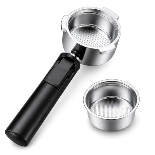 Image of Street27 51mm Bottomless Portafilter with Basket | Naked Portafilter for Espresso Machine | Stainless Steel Filter with Ergonomic Long Handle | Barista Tool for Better Extraction