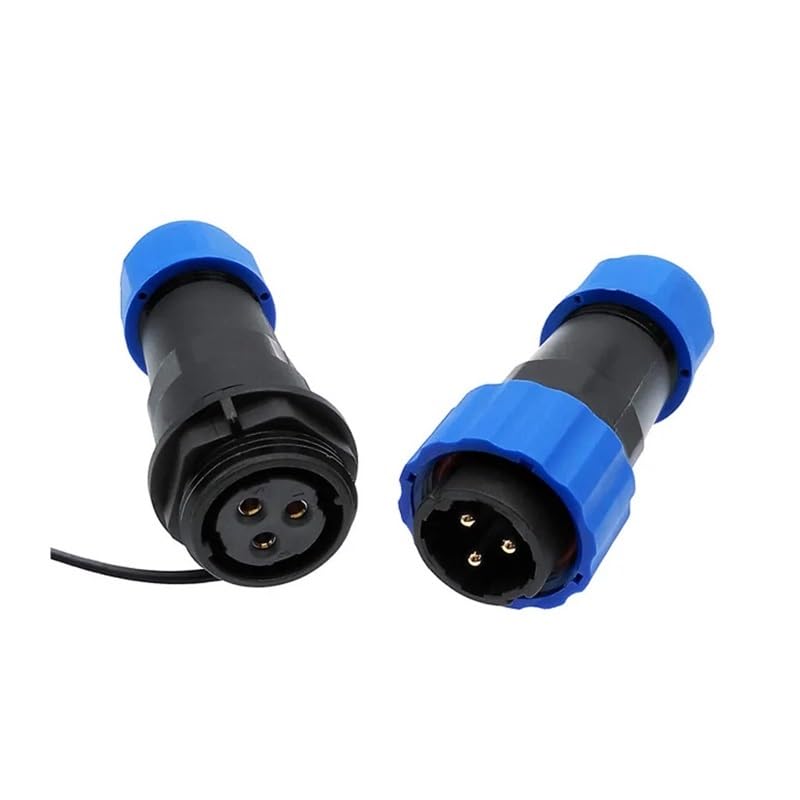 Conector Recto Impermeable SP20 de 6 Pines IP68 Enchufe Industrial Macho y Hembra