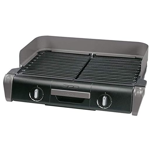 TZS First Austria Standgrill, 2000 W Elektrogrill mit Temperaturregler und Wärmereflektor, Gartengrill mit Standfüßen Grillfläche: 45cm x 22cm Inkl. Windfang Barbecue Elektrisch Tischgrill 8 Tefal Elektrogrill Family TG8000 | Tischgrill/BBQ | Für drinnen und draußen | Zwei getrennte Grillroste mit stufenlosen Thermostaten, individuell regulierbar | Spülmaschinengeeignet | 2400W