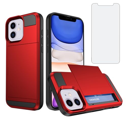 Coque iPhone 11 Asuwish rouge idéale pour voyager léger avec vos cartes de crédit