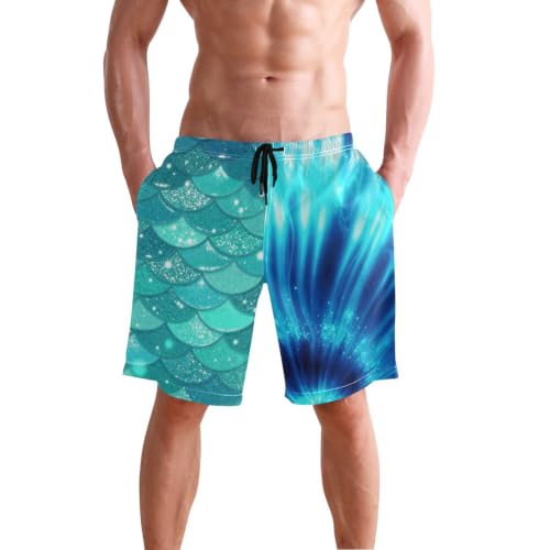 Short de bain homme 22,9 cm bleu tie-dye décontracté