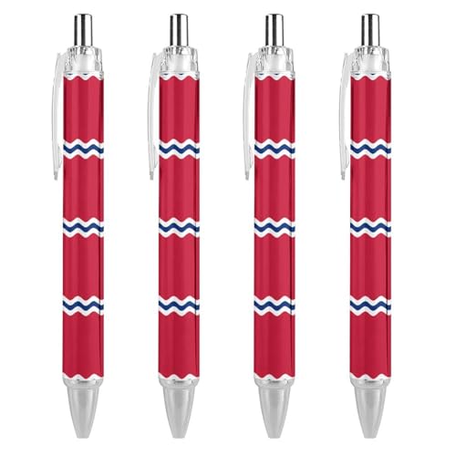 Image of Flag of St. Louis Fashion Retractable Ballpoint Pens Black Ink Smooth Writing Silent Click Pen 4 PCS