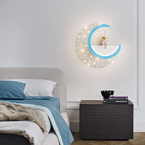 Applique murale lune anti-éblouissement 15W pour rassurer enfant au lit