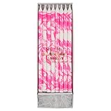 Meri Meri Neon Pink Marbled Candles - Pack of 24 - Luxury Party Candles