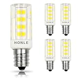 Honle E12 LED Light Bulbs 3W Equivalent 30W Halogen Bulb Warm White 3000K T3 T4 Edison Screw Candle Base Mini Non-dimmable 110V 120V for Ceiling Fan, Chandelier, Indoor Decorative Lighting Pack of 4