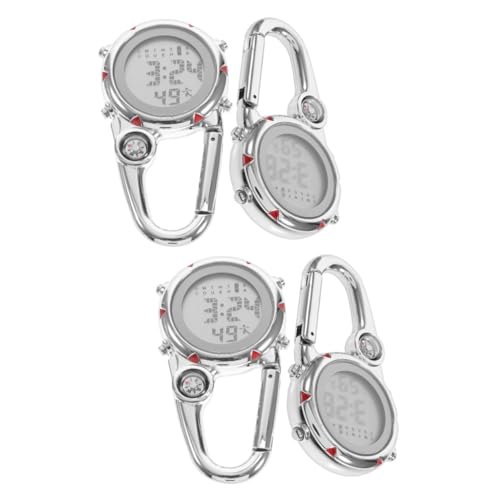 Montre de poche pour escalade avec clip et cadran lumineux rouge