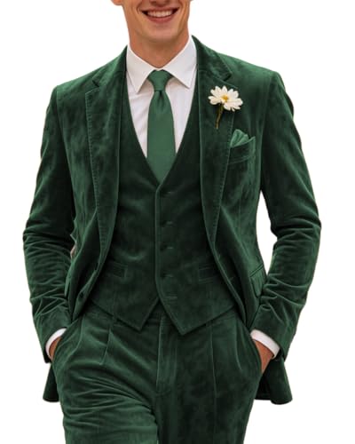 Retro Men's Velvet Slim Fit Tuxedo 3 Piece Set