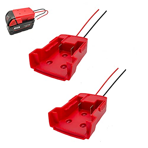 2 PCS M18 Battery Adapter Power Wheels Adapter for Milwaukee M18 18v Power Wheels Battery Adapter M18 Adapter 12 Gauge Wire