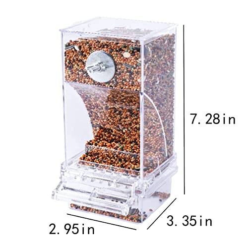 Hamiledyi Parrot Automatic Feeder No Mess Bird Feeder Food Container Feeding Station Foraging Cage Accessories Acrylic Suitable For Parrot Cockatoo Canary Love Bird thumb #5