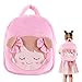 Starpony Zaino Scuola Zaino da 28 cm, Morbido Peluche Zaino per Bambole per Bambini di età superiore a 2 anni, Rosa