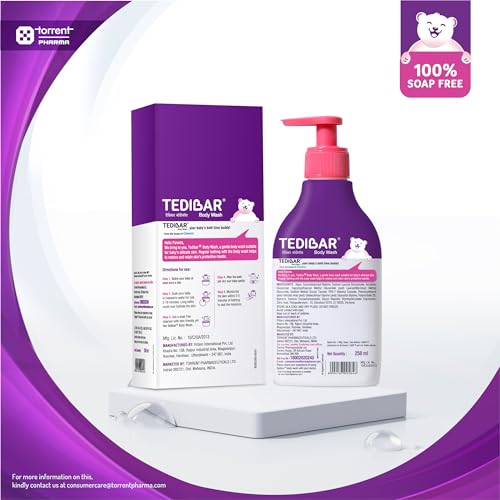 Image of Tedibar Rich Moisturising Baby Body Wash 250ml with Skin Friendly PH with Spoo Shampoo for Baby by Tedibar, 125ml | Gentle On Scalp | No. 1 Pediatrician Prescribed Shampoo for Kids