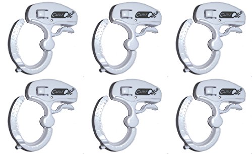 Cable Clic Micro (Pack of 6) (White)