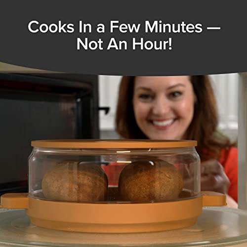 Yummy Can Potatoes Seen-On-Tv, Enjoy A Perfectly Baked Microwave, Cooks In Minutes, Tender & Fluffy Spuds, Endless Potato-Possibilities, Easy To Clean, Dishwasher-Safe, 8 In, Clear #TOP7