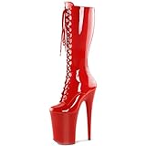  Pleaser Infinity-2020 - Sexy Extreme 9 Zoll Mega Plateau Stiefel High Heels 35-39, Größe:EU-35/US-5/UK-2