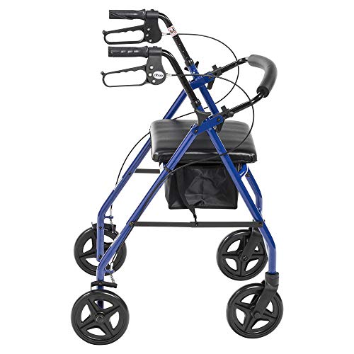Drive Medical R728Bl Foldable Rollator Walker With Seat, Blue #TOP2