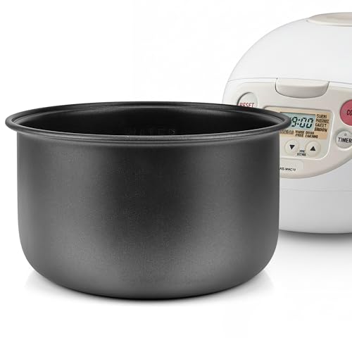 Linkidea Rice Cooker Inner Pot Replacement, Aluminum Pressure Cooker Pot, Dishwasher Safe Inner Compatible with Tiger JBV-A10U, S10U, NS-WAC10, Aroma ARC-6106 (5.5 Cups)