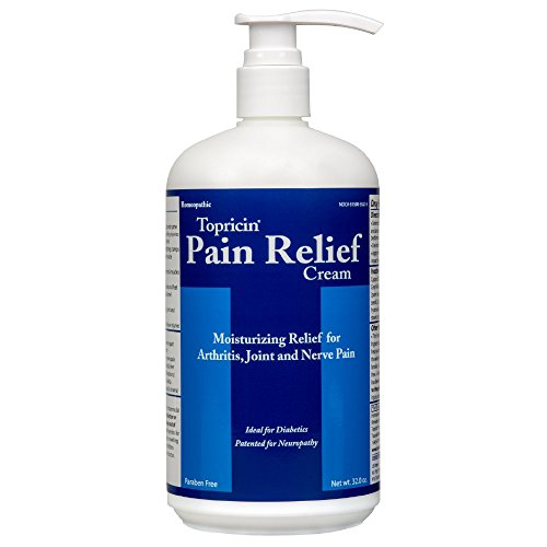 Topricin Pain Relief Therapy Cream (32 oz) Fast Acting Pain Relieving Rub for Back & Neck Aches, Fibromyalgia, Sciatica, Plantar Fasciitis, Sore Muscles & Joints, Carpal Tunnel, Chronic Pain