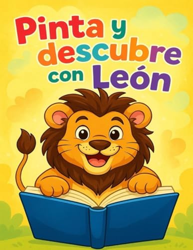 Pinta y Descubre con León: Libro educativo para colorear y desarrollar la creatividad en casa 🔥