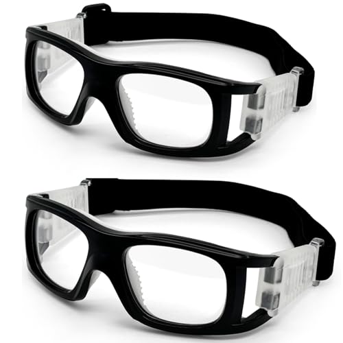 LADYPONYCSC Basketball Soccer Football Sports Protective Eyewear Goggles Eye Safety Glasses Unisex Anti Fog Ideal for Racquetball 2pc in Pack