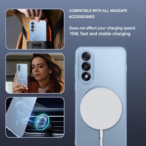 Image of DIZORO Matte Case for Oneplus Nord Ce6 Lite Compatible with MagSafe, Camera Lens Full Protection, Shockproof Translucent Frosted TPU Soft Phone Cover, Anti-Fingerprint (Sierra)