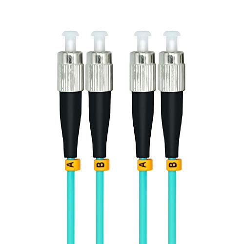 Image of 15Meters 49ft Duplex 50 /125 10G OM3 Multi-Mode Fiber Optic Cable Jumper Optical Patch Cord FC-FC
