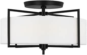 Generation Lighting-Perno-3 Light Large Semi-Flush Mount in Transitional Style-11.88 Inch Tall and 20 Inch Wide-Aged IRO