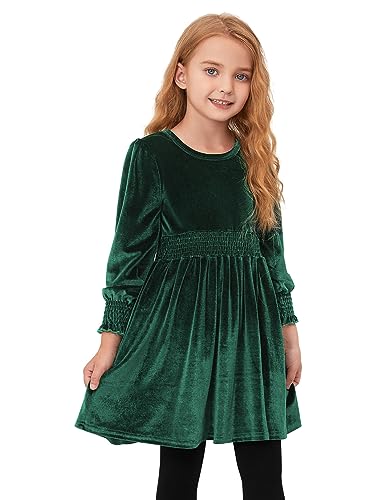 Amazon.com: CHILDRENSTAR Velvet Dress for Little Girls Smocked A
