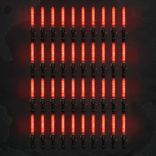 Image of E-riding 40 Pack Traffic Wand, 21 Inch Traffic Control Wand with 3 Flashing Modes & Side Clip, LED Safety Baton for Traffic Control, Parking, Aircraft, Car Directing