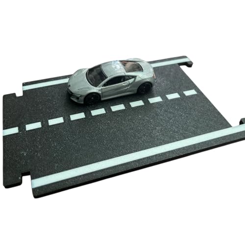 Set of 5 Connecting Road Tiles for Hot Wheels – Modular Straight Track Pieces with Clip-in Connectors – 1:64 Scale Compatible Roads – 3D Printed in Canada