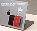 Afterplug 2-Pocket Adhesive Storage Pouch, Laptop Accessory Organizer for SSD, Magic Mouse, Cables, Black and Gray
