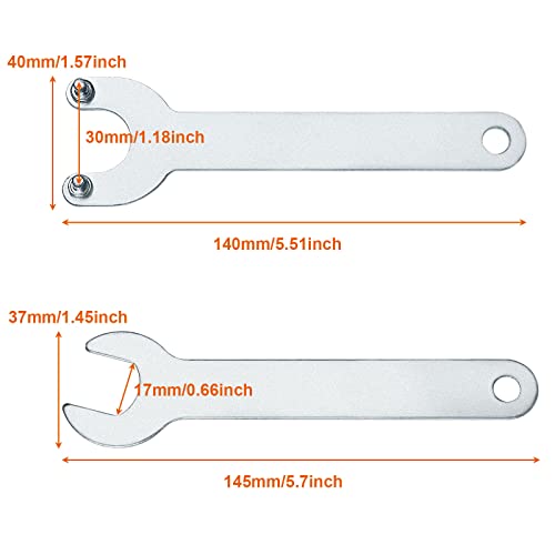 Dirbuy Angle Grinder Spanner Wrench, 12 Pcs Angle Grinder Flange Nuts With 2 Pcs Spanner, Angle Grinder Flange Replacement For Makita, Ryobi, Dewalt, Milwaukee, Craftsman #TOP1