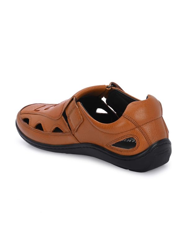 Image of FRANCO Black Leather Roman Slipper For Men