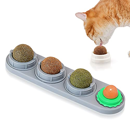 Shengruili Bolas de Hierba Gatera,Juguetes con Hierba Gatera Juguetes de Gato Interactivos,Juguetes de Eliminaci�n de Gatos,Pelotas de Catnip Juguete para Gatos,Juguetes para Gatos Gatito (B)