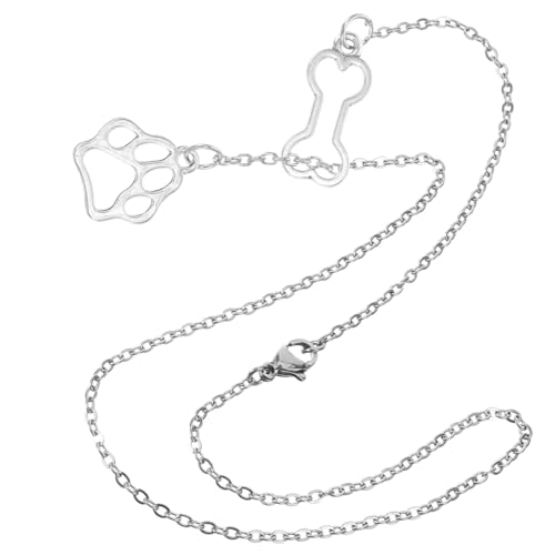 GRIRIW Pet Necklace for Dogs Unique Decorative Chain Zinc Alloy Craft Fashionable Safe Comfortable Fit