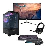 Monitor da 24 pollici FHD a 120 Hz. Setup Xwing 2 con tastiera, mouse, cuffie e tappetino